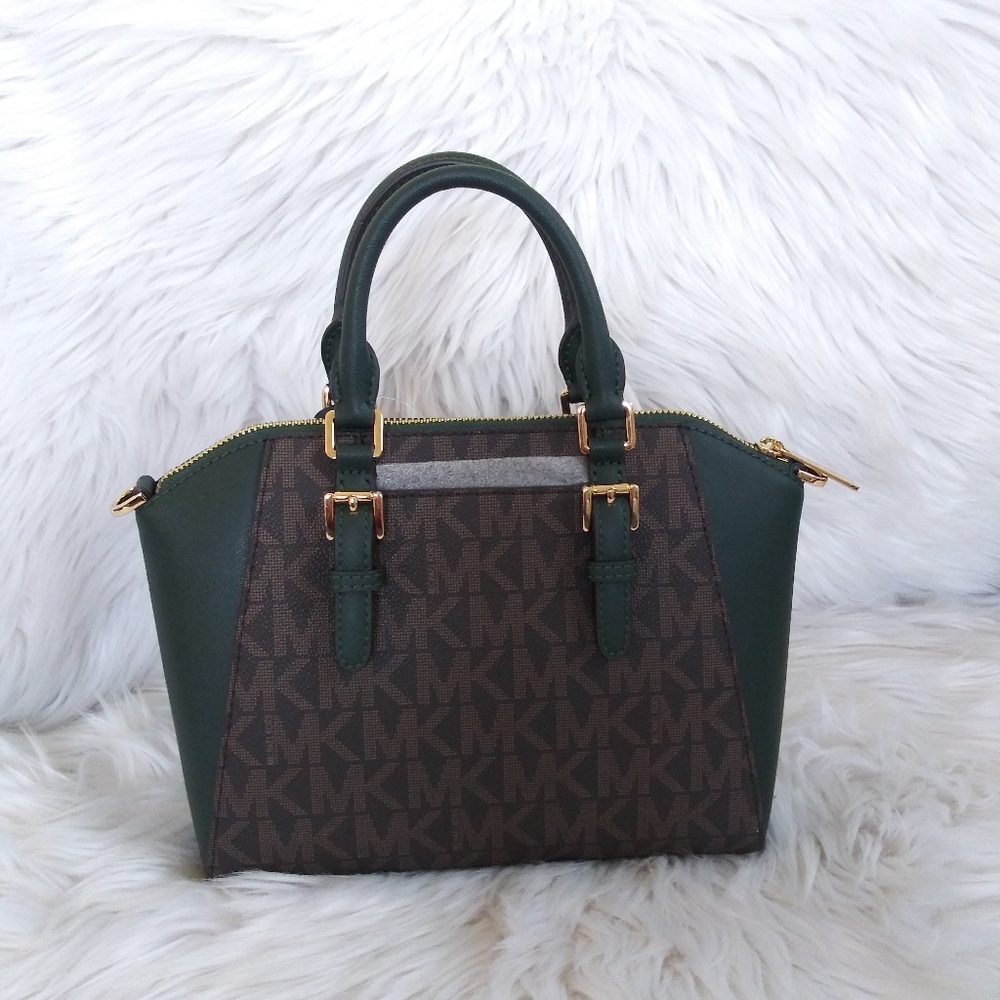 NWT MICHAEL KORS CIARA MEDIUM MESSENGER TOP ZIP SA - Picture 4 of 6
